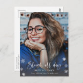 Sleigh All Day Sassy Singleton Postkarte (Vorne/Hinten)