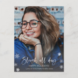 Sleigh All Day Sassy Singleton Postkarte