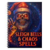 Sleigh Bells & Chaos Spells Metal Christmas  Notizblock (Vorderseite)