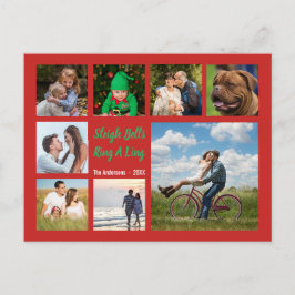 Sleigh Bells Ring 8 Familienfoto Collage Feiertagspostkarte