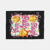 Sleigh Bells Ring Christmas Design For Girls Fleecedecke (Vorderseite (Horizontal))