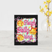 Sleigh Bells Ring Christmas Design For Girls  Karte (Gelbe Blume)