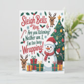 Sleigh Bells Ring Christmas Karte (Stehend Vorderseite)
