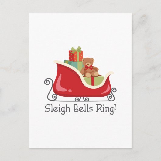 Sleigh Bells Ring Postkarte (Vorderseite)
