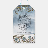 Sleigh Bells Ring sind Sie hören Weihnachten Geschenkanhänger (Rückseite)