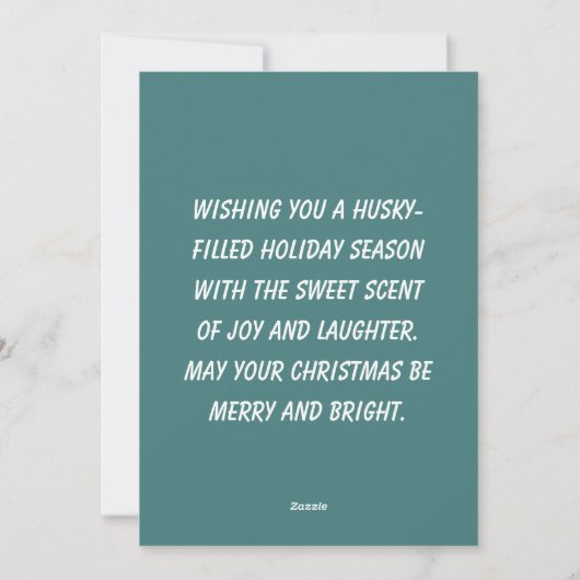 Sleigh Bells und Husky Riechen Husky Weihnachten (Rückseite)