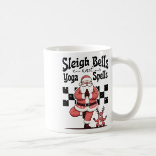 Sleigh Bells und Yoga-Sprüche Weihnachten Santa Yo Kaffeetasse