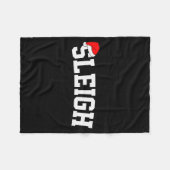 Sleigh Christmas Santa Hat Matching Christmas Fami Fleecedecke (Vorderseite (Horizontal))