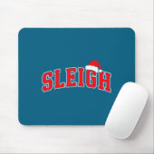 Sleigh Christmas Varsity Text With Santa Hat Famil Mousepad (Mit Mouse)