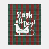 Sleigh den ganzen Tag Weihnachten Fleecedecke (Vorderseite)