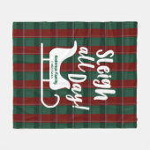 Sleigh den ganzen Tag Weihnachten Fleecedecke (Vorderseite (Horizontal))