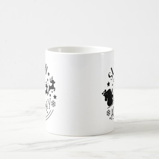 Sleigh Der ganze Tag Winterurlaub Kaffeetasse (Mittel)