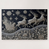 Sleigh Embroidery Puzzle (Horizontal)