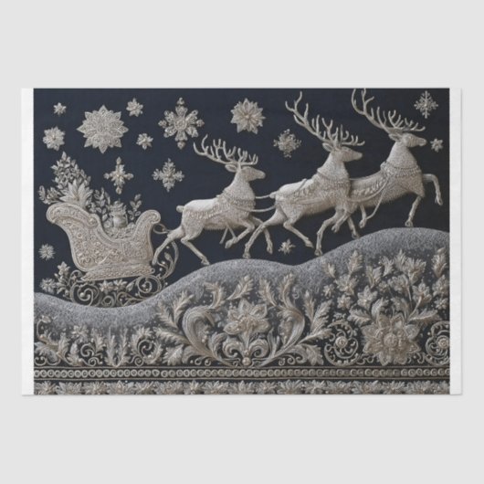 Sleigh Embroidery Seidenpapier (Vorderseite)