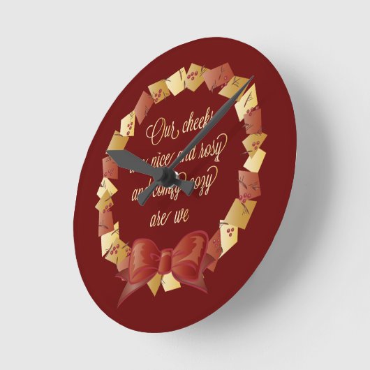 Sleigh-FahrTexte-Entwurf Runde Wanduhr (Winkel)