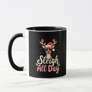 Sleigh Ganztags Funny Rentier Weihnachtsliebhaber Tasse