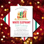 Sleigh Geschenkboxen White Elephant Gift Exchange  Einladung