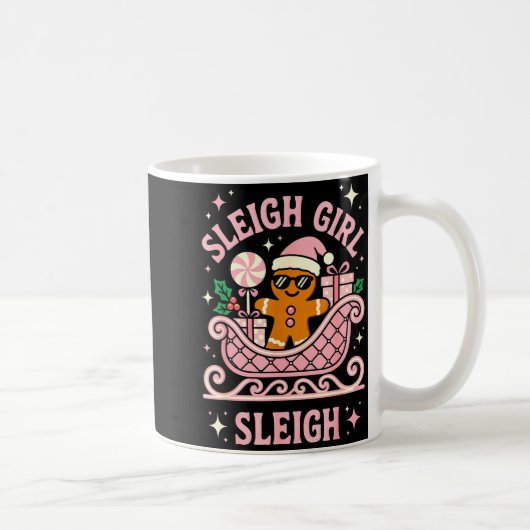 Sleigh Girl Cute Cookie Christmas  Kaffeetasse (Rechts)