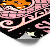 Sleigh Girl Cute Cookie Christmas Poster (Ecke)