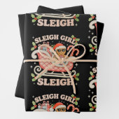 Sleigh Girl Gingerbrett Weihnachten Weihnachten We Geschenkpapier Set (Beispiel)