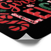 Sleigh Girl Sleigh Funny Little Women's Retro Chri Poster (Ecke)