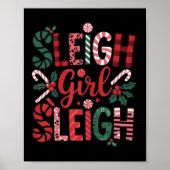 Sleigh Girl Sleigh Funny Little Women's Retro Chri Poster (Vorne)