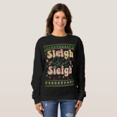 Sleigh Girl Sleigh Funny Retro Lady Ugly Sweater Sweatshirt (Vorne ganz)