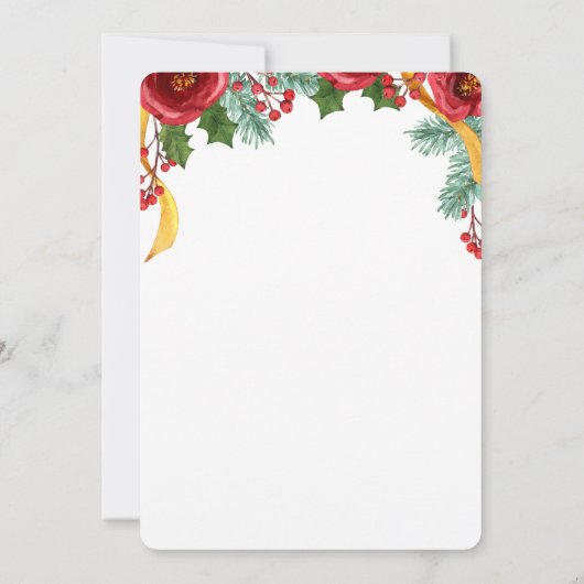 Sleigh Girl Sleigh Holiday Weihnachts-Einladung Einladung (Rückseite)