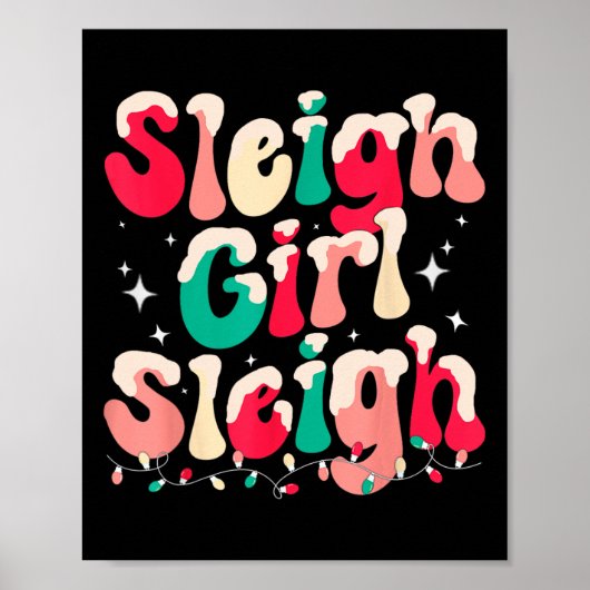 Sleigh Girl Sleigh Weihnachten Poster (Vorne)