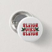 Sleigh Girl Sleigh Weihnachten Weihnachten Weihnac Button (Vorne & Hinten)