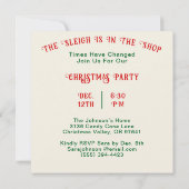 Sleigh im Shop Santa on Elephant Christmas Party Einladung (Rückseite)