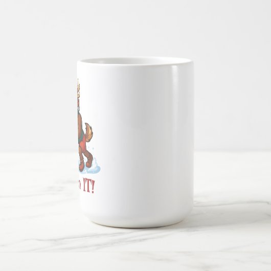 Sleigh It – Funny Christmas Reindeer Gym Workout Kaffeetasse (Mittel)