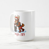 Sleigh It – Funny Christmas Reindeer Gym Workout Kaffeetasse (Vorderseite Links)