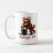 Sleigh It – Funny Christmas Reindeer Gym Workout Kaffeetasse (Links)
