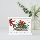 Sleigh Load of Mistletoe Feiertagspostkarte (Stehend Vorderseite)