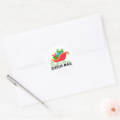 Sleigh Mail Classic Round Sticker (Umschlag)