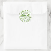 Sleigh Mall Special Delivery Briefmarke Runder Aufkleber (Tasche)
