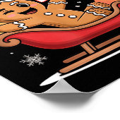 Sleigh Me Funny Adult Humor Gingerbread Man  Poster (Ecke)
