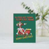 Sleigh My Name Christmas Postkarte (Stehend Vorderseite)