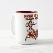 Sleigh My Name Christmas Zweifarbige Tasse (Vorderseite Links)