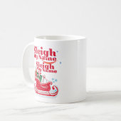 Sleigh My Name, Urlaubsdesign, humorvolle Weihnach Kaffeetasse (Vorderseite Links)