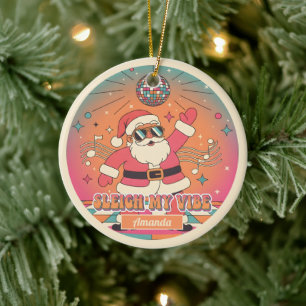 Sleigh My Vibe Lustiger Weihnachtsbaumschmuck Gesc Keramik Ornament