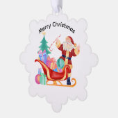 Sleigh Personalize Paper Card Ornament (Linke Ecke)