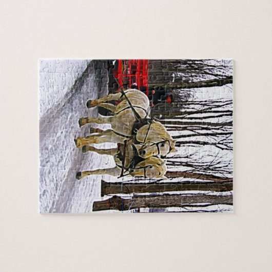 Sleigh Reiten im Snow Collection Puzzle (Horizontal)