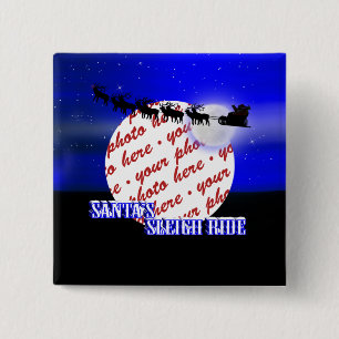 Sleigh Ride Foto Frame Button