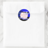 Sleigh Ride Foto Frame Runder Aufkleber (Tasche)