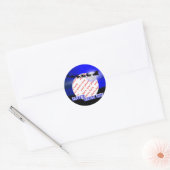 Sleigh Ride Foto Frame Runder Aufkleber (Umschlag)