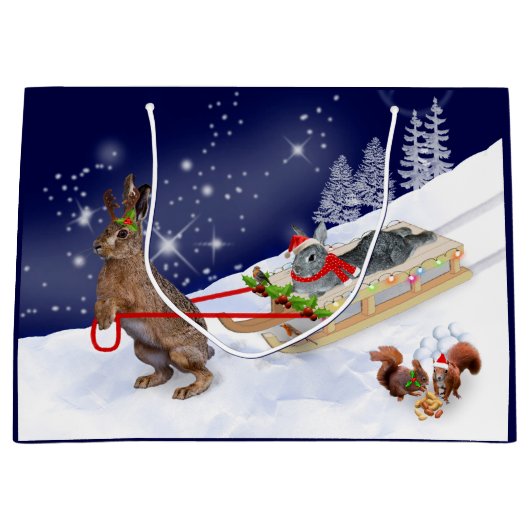 Sleigh Ride Große Geschenktüte (Vorderseite)