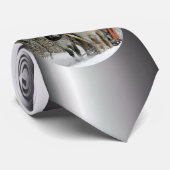 Sleigh Ride im Snowy Forest Krawatte (Gerollt)