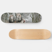 Sleigh Ride im Snowy Forest Skateboard (Horizontal)